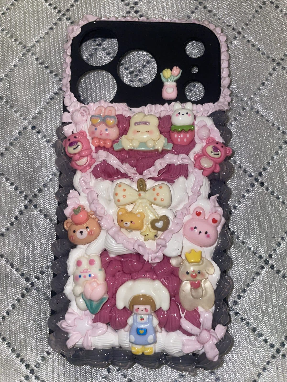 Pink Bow Figures Case