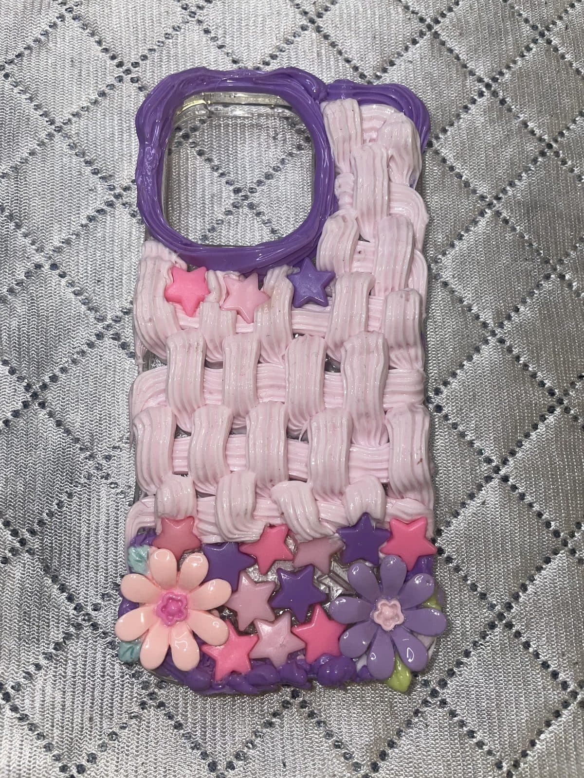 Pink Woven Floral Case