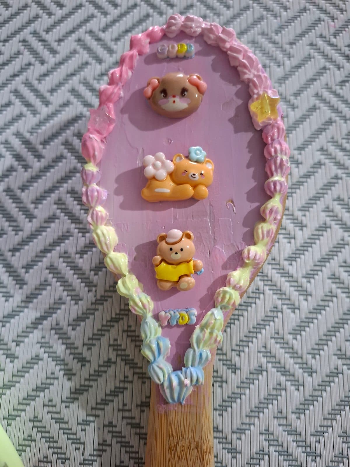 Ready-to-Ship Bear Charm Hairbrush